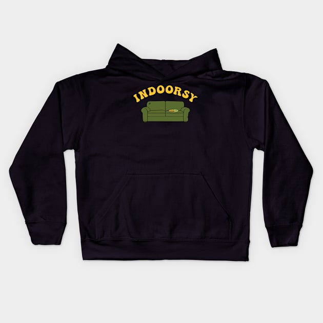 Indoorsy Kids Hoodie by jdrdesign